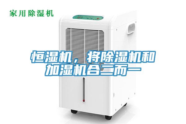 恒濕機，將除濕機和加濕機合二而一