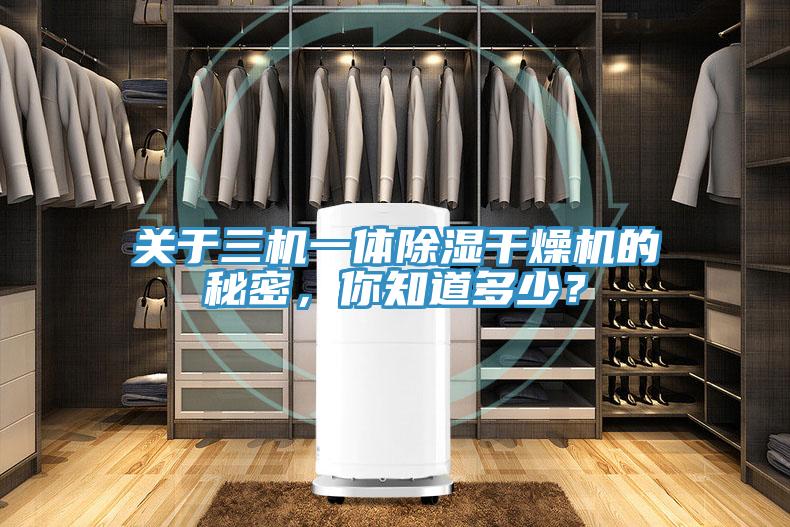 關(guān)于三機(jī)一體除濕干燥機(jī)的秘密，你知道多少？