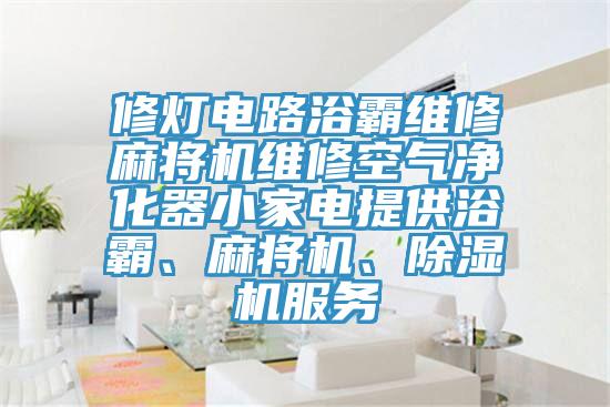 修燈電路浴霸維修麻將機維修空氣凈化器小家電提供浴霸、麻將機、除濕機服務(wù)