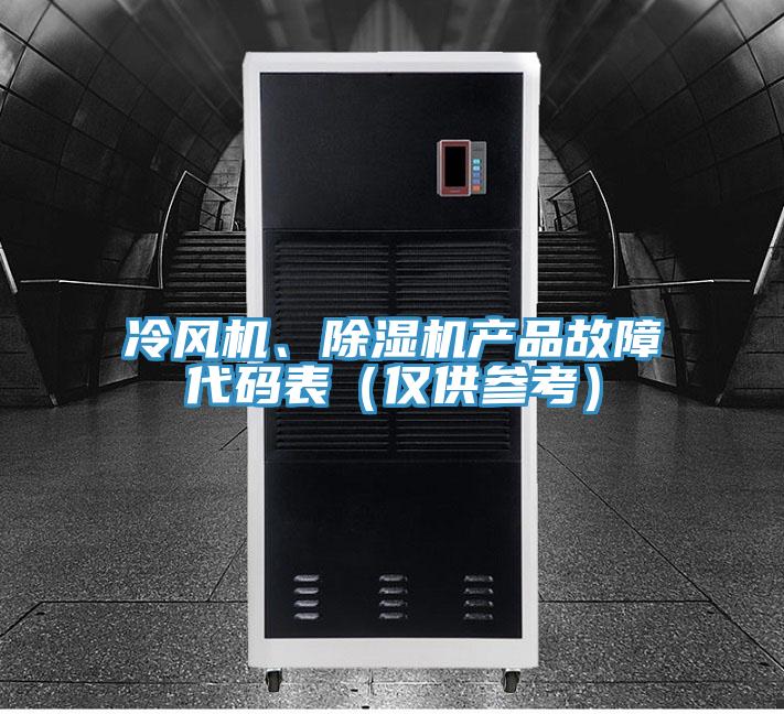 冷風(fēng)機、除濕機產(chǎn)品故障代碼表（僅供參考）