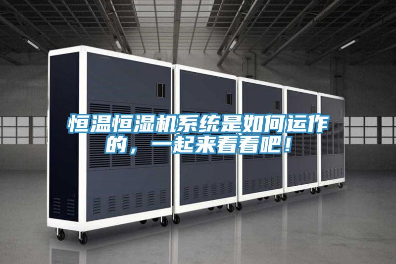 恒溫恒濕機(jī)系統(tǒng)是如何運作的，一起來看看吧！
