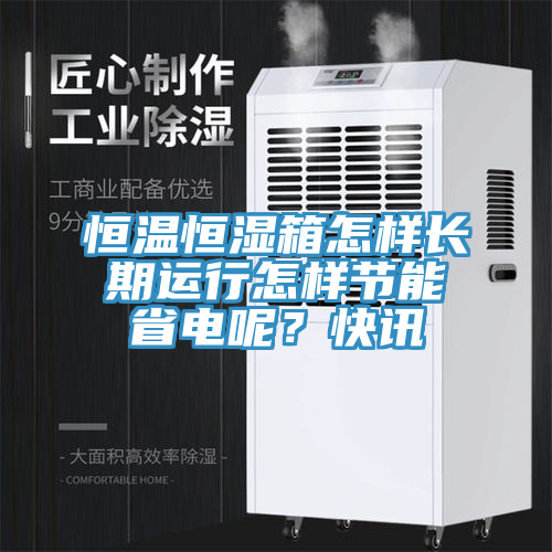 恒溫恒濕箱怎樣長期運(yùn)行怎樣節(jié)能省電呢？快訊