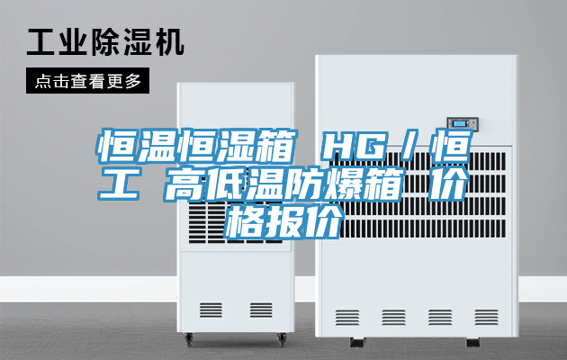 恒溫恒濕箱 HG／恒工 高低溫防爆箱 價格報(bào)價