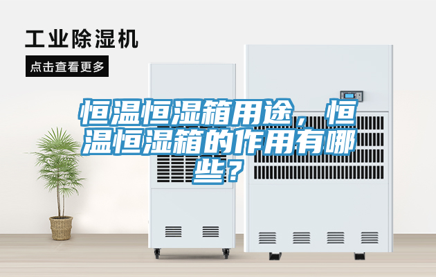 恒溫恒濕箱用途，恒溫恒濕箱的作用有哪些？