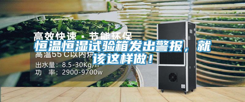 恒溫恒濕試驗(yàn)箱發(fā)出警報(bào)，就該這樣做！