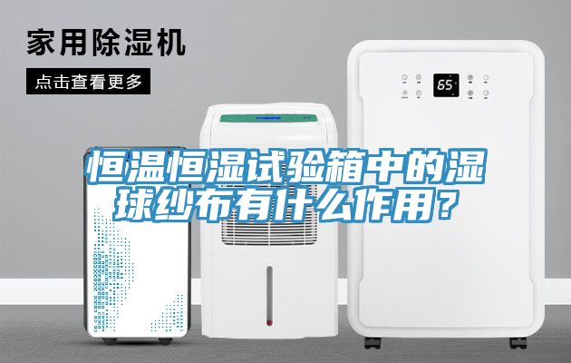 恒溫恒濕試驗(yàn)箱中的濕球紗布有什么作用？
