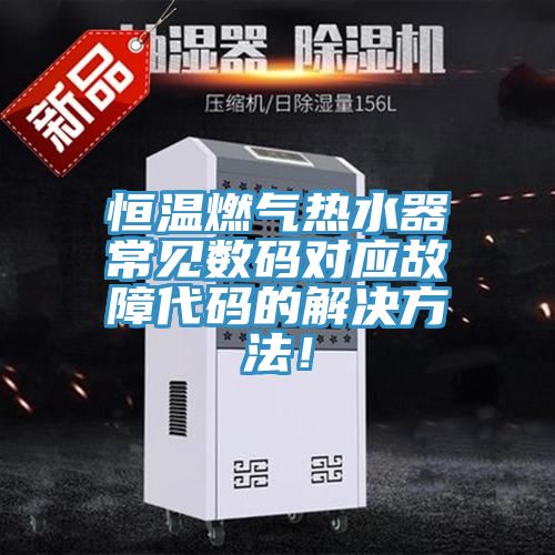 恒溫燃?xì)鉄崴鞒Ｒ姅?shù)碼對(duì)應(yīng)故障代碼的解決方法！