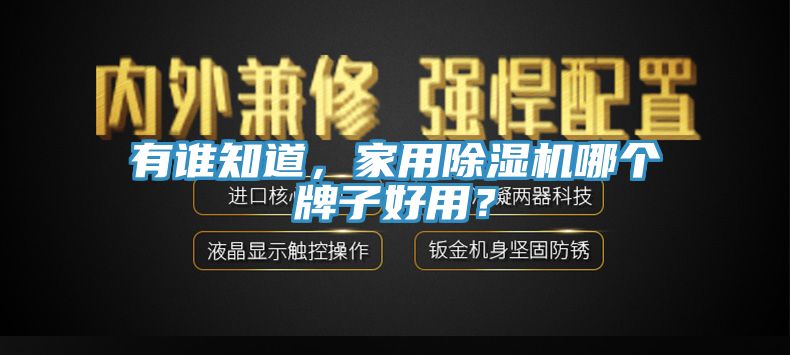 有誰知道，家用除濕機哪個牌子好用？