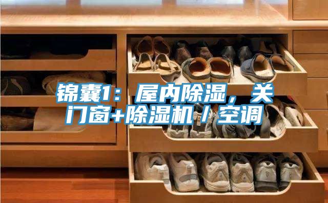 錦囊1：屋內(nèi)除濕，關(guān)門窗+除濕機／空調(diào)