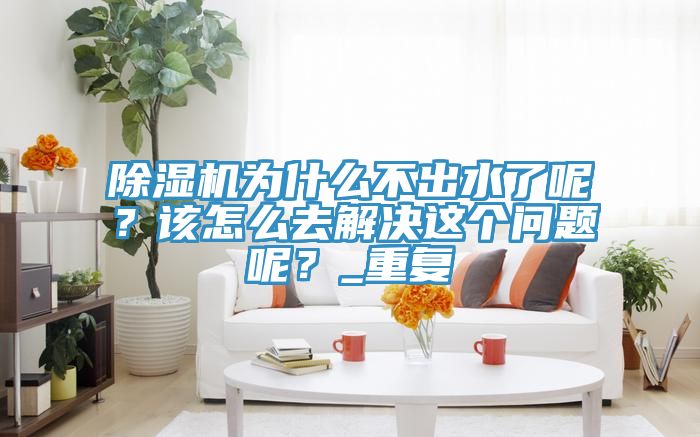 除濕機(jī)為什么不出水了呢？該怎么去解決這個(gè)問題呢？_重復(fù)